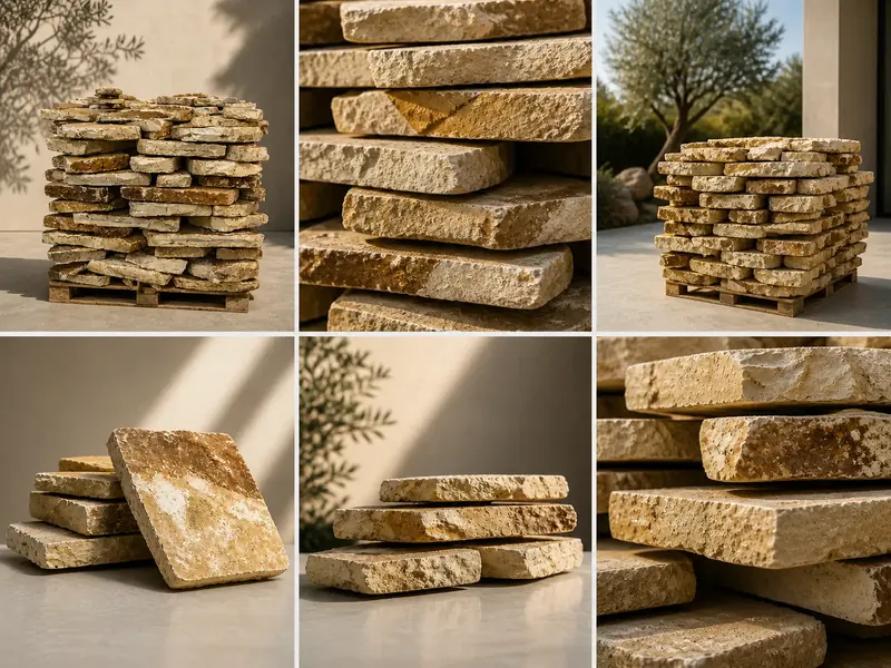Crème-beige natuursteenplaten uit Skrapar