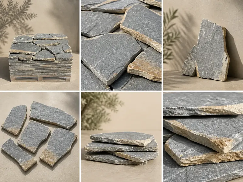 Grijze natuurlijke flagstone voor buitenbestrating